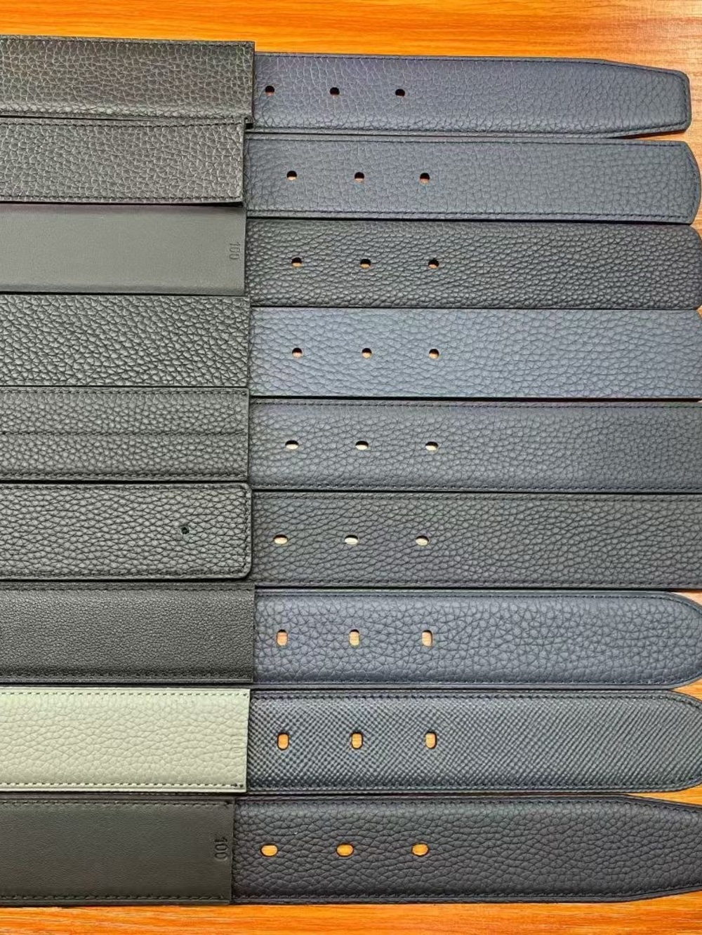 Men's Black Leather Reversible Belt Strap